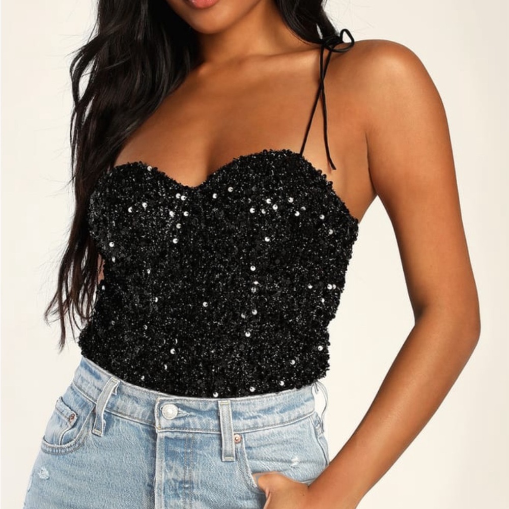 Lulu’s sequin bodysuit